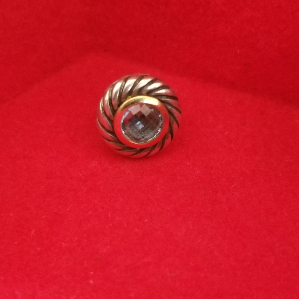 1 david yurman blue topaz cookie circle earring